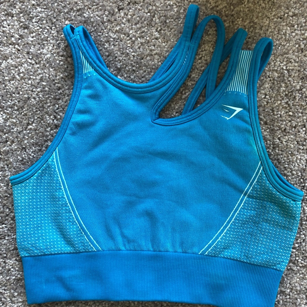 GYMSHARK BRIGHT BLUE Ultra Seamless Sports Bra